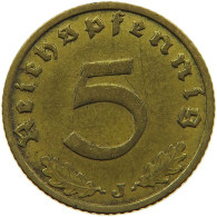 GERMANY 5 REICHSPFENNIG 1937 J #s091 0643 - 5 Reichspfennig