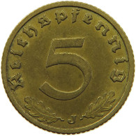 GERMANY 5 REICHSPFENNIG 1937 J #s091 0747 - 5 Reichspfennig