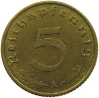 GERMANY 5 REICHSPFENNIG 1937 A #s091 0701 - 5 Reichspfennig