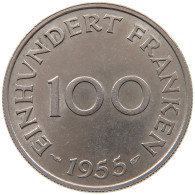 GERMANY 100 FRANKEN 1955 SAARLAND #s090 0243 - Autres & Non Classés