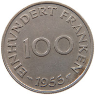 GERMANY 100 FRANKEN 1955 SAARLAND #s092 0325 - Autres & Non Classés