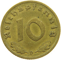 GERMANY 10 REICHSPFENNIG 1938 D #s095 0129 - 10 Reichspfennig
