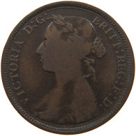 GREAT BRITAIN HALF PENNY 1891 #s095 0327 - K. 1/2 Crown