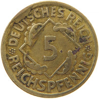 GERMANY WEIMAR 5 REICHSPFENNIG 1925 F DIE ERROR #s094 0581 - 5 Rentenpfennig & 5 Reichspfennig