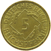 GERMANY WEIMAR 5 PFENNIG 1936 A #s096 0211 - 5 Reichspfennig