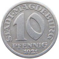 GERMANY NOTGELD 10 PFENNIG 1921 MAGDEBURG #s089 0497 - Sonstige & Ohne Zuordnung