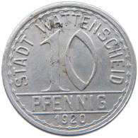 GERMANY NOTGELD 10 PFENNIG 1920 WATTENSCHEID #s089 0479 - Autres & Non Classés