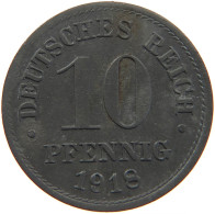 GERMANY EMPIRE 10 PFENNIG 1918 #s093 0439 - 10 Pfennig
