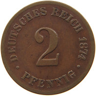 GERMANY EMPIRE 2 PFENNIG 1874 B #s095 0425 - 2 Pfennig