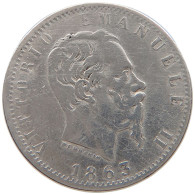 ITALY 20 CENTESIMI 1863 T #s100 0719 - 1861-1878 : Victor Emmanuel II.