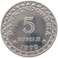 INDONESIA 5 RUPIAH 1979 #s089 0615 - Indonesië