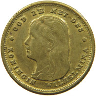 NETHERLANDS 10 GULDEN 1897 GOLD PLATED COPPER RESTRIKE COPY #s089 0077 - Verzamelingen