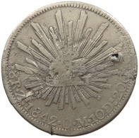 MEXICO 8 REALES 1842 ZACATECAS TIMELY RESTRIKE #s094 0001 - Mexique