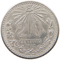 MEXICO 20 CENTAVOS 1942 #s096 0277 - Mexico