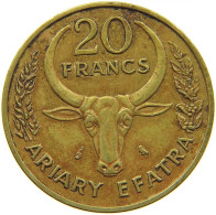 MADAGASCAR 20 FRANCS 1970 #s098 0399 - Madagaskar