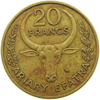 MADAGASCAR 20 FRANCS 1970 #s098 0395 - Madagascar