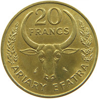 MADAGASCAR 20 FRANCS 1970 #s089 0233 - Madagascar