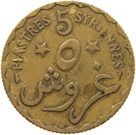 LEBANON 5 PIASTRES 1924 #s089 0191 - Libano