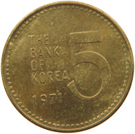 KOREA SOUTH 5 WON 1971 #s089 0179 - Coreal Del Sur