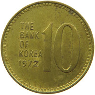 KOREA SOUTH 10 WON 1972 #s089 0101 - Corea Del Sud