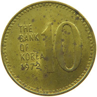 KOREA SOUTH 10 WON 1972 #s089 0109 - Coreal Del Sur
