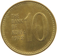 KOREA SOUTH 10 WON 1972 #s089 0185 - Corée Du Sud