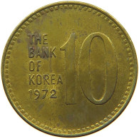 KOREA SOUTH 10 WON 1972 #s089 0099 - Korea, South
