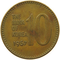 KOREA SOUTH 10 WON 1967 #s089 0103 - Coreal Del Sur