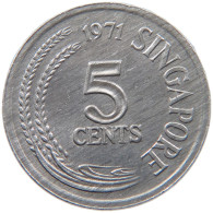 SINGAPORE 5 CENTS 1971 #s089 0473 - Singapour