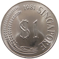 SINGAPORE 1 DOLLAR 1981 #s098 0145 - Singapur