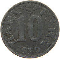 SERBIA 10 PARA 1920 #s100 0099 - Servië