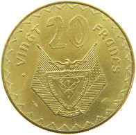 RWANDA 20 FRANCS 1977 #s090 0385 - Rwanda