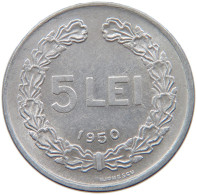 ROMANIA 5 LEI 1950 #s089 0591 - Roumanie