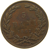 ROMANIA 5 BANI 1867 HEATON #s098 0309 - Rumänien
