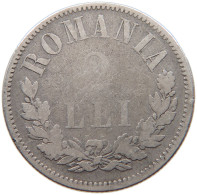 ROMANIA 2 LEI 1872 #s099 0065 - Roemenië