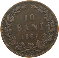 ROMANIA 10 BANI 1867 Watt & Co #s097 0135 - Roemenië