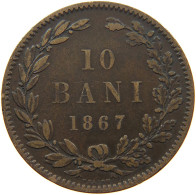 ROMANIA 10 BANI 1867 HEATON #s097 0141 - Romania