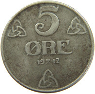 NORWAY 5 ÖRE 1942 #s092 0005 - Norvegia