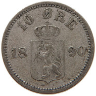 NORWAY 10 ÖRE 1890 Oscar II. (1872-1907) #s091 0031 - Norvegia