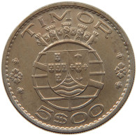 TIMOR 5 ESCUDOS 1970 #s098 0017 - Timor