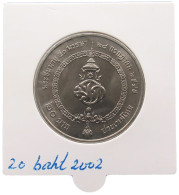 THAILAND 20 BAHT 2002 #alb070 0215 - Tailandia