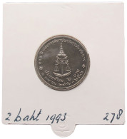 THAILAND 2 BAHT 1993 #alb070 0037 - Thailand