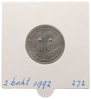 THAILAND 2 BAHT 1992 #alb070 0033 - Tailandia