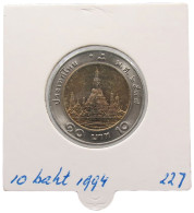 THAILAND 10 BAHT 1994 #alb070 0067 - Tailandia