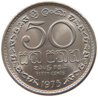SRI LANKA 50 CENTS 1975 #s102 0027 - Sri Lanka