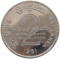 SRI LANKA 2 RUPEES 1981 #s097 0039 - Sri Lanka (Ceylon)