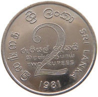 SRI LANKA 2 RUPEES 1981 #s099 0005 - Sri Lanka