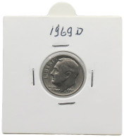 UNITED STATES OF AMERICA DIME 1969 D ROOSEVELT #alb071 0491 - 1946-...: Roosevelt