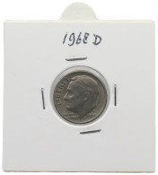 UNITED STATES OF AMERICA DIME 1968 D ROOSEVELT #alb071 0497 - 1946-...: Roosevelt