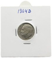 UNITED STATES OF AMERICA DIME 1964 D ROOSEVELT #alb071 0443 - 1946-...: Roosevelt